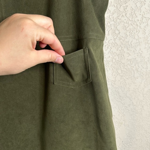 Sunshine Apparel Overall Dress Olive Green Size M - Picture 3 of 11